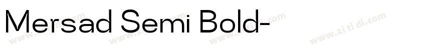 Mersad Semi Bold字体转换